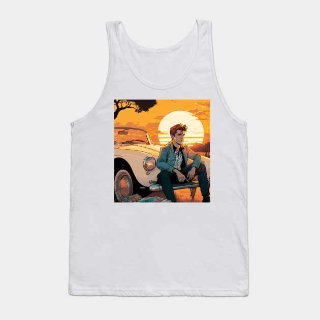 Sunset Elvis Tank Top by masboyyy